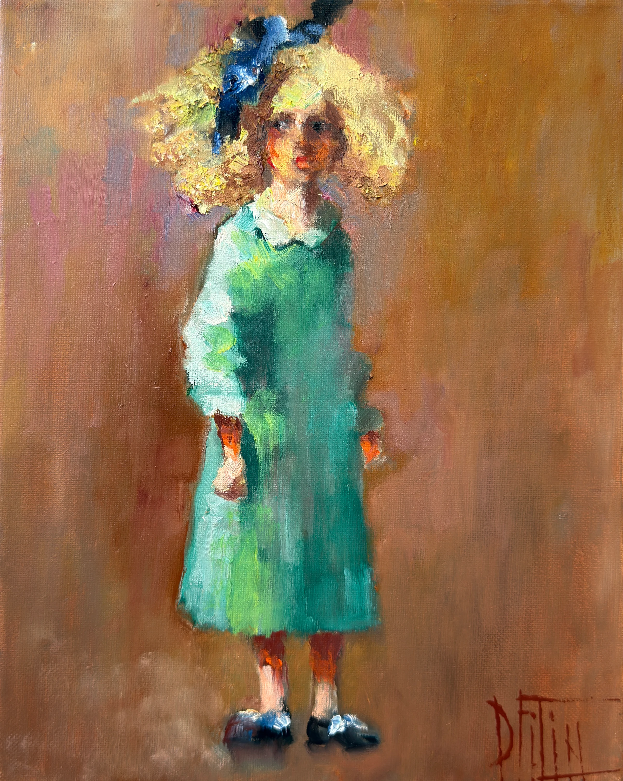childhood – oil painting by Pavel Filin
