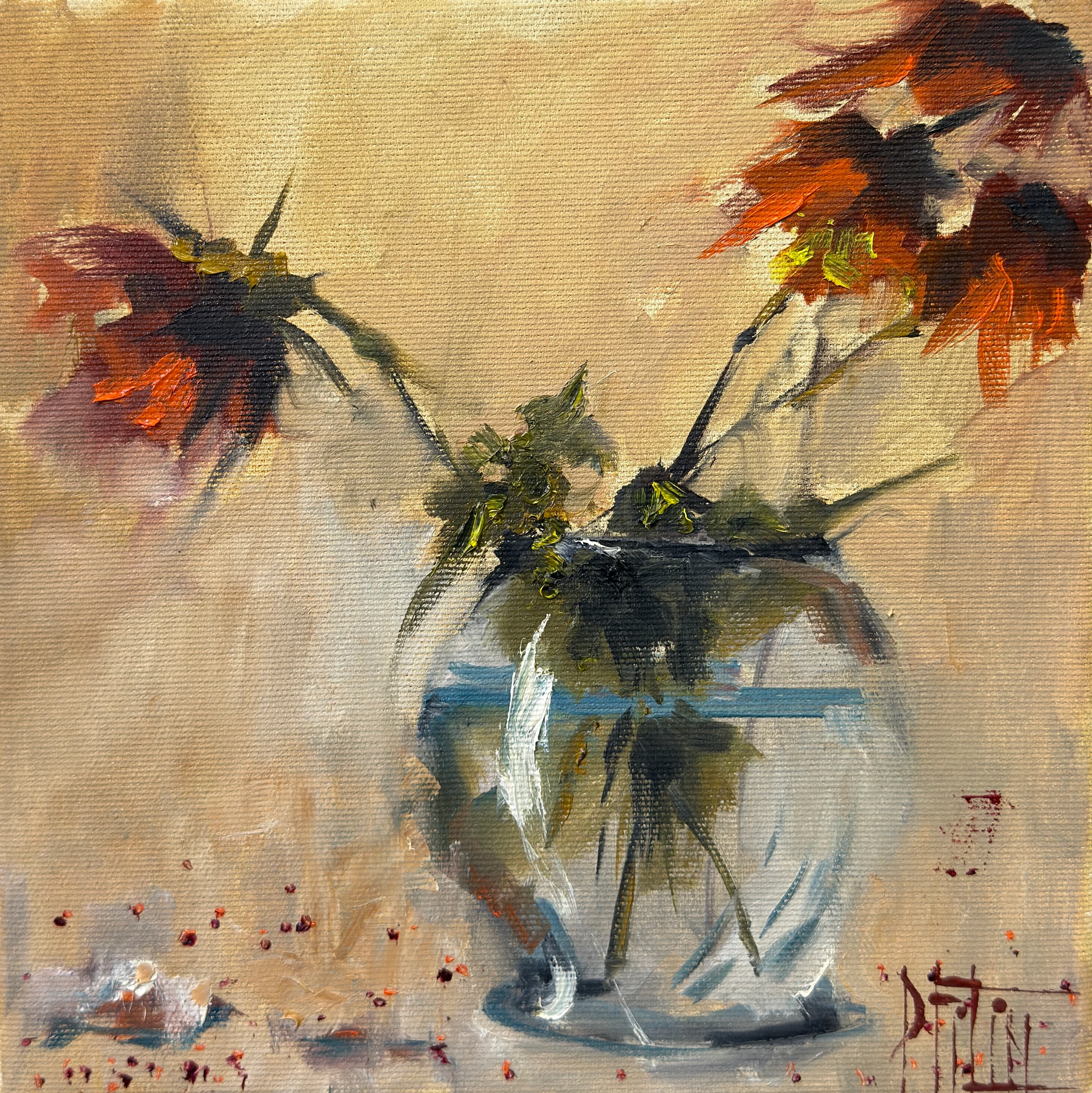 flowers etude 10 – oil painting by Pavel Filin