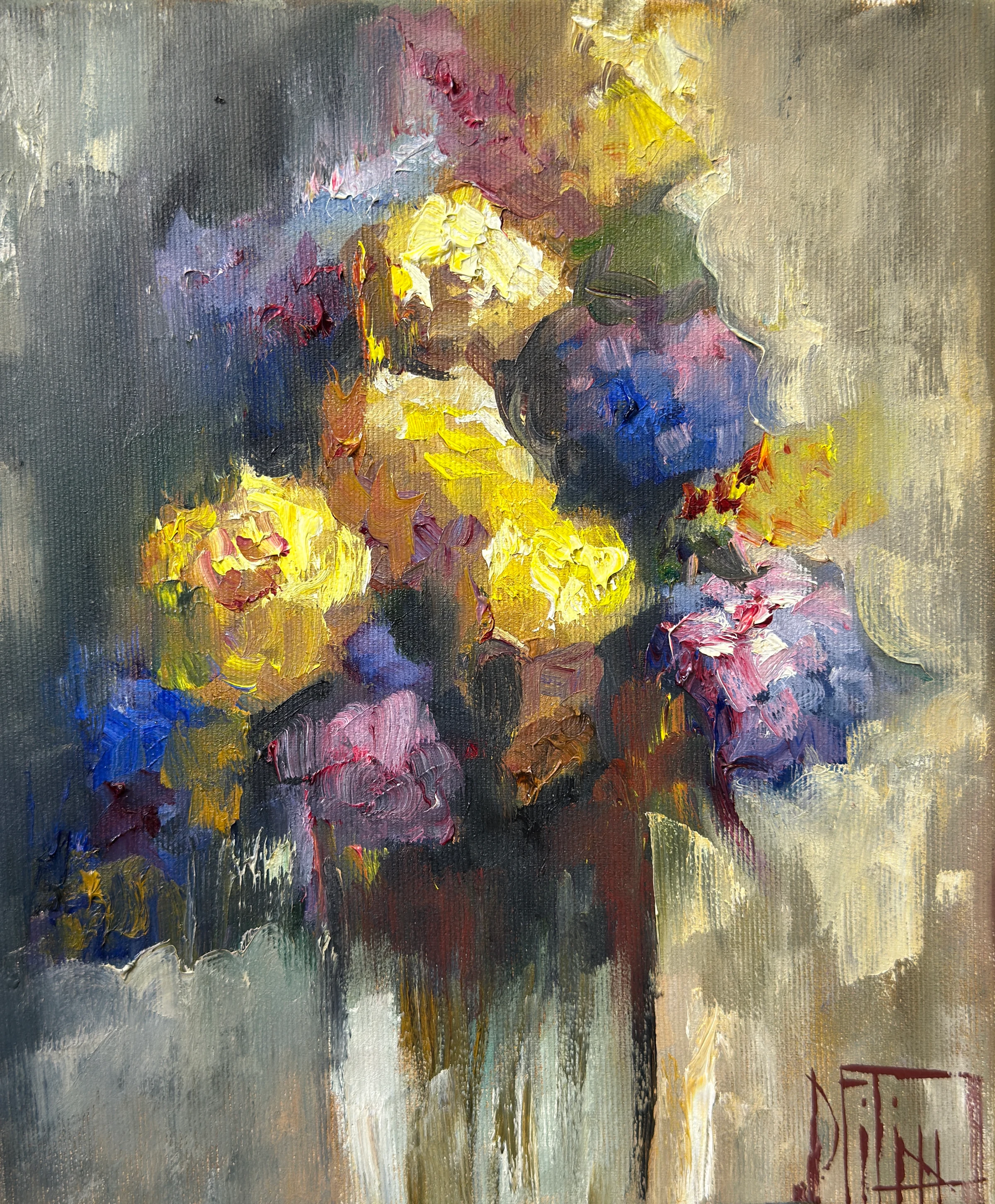 flowers etude 3 – oil painting by Pavel Filin