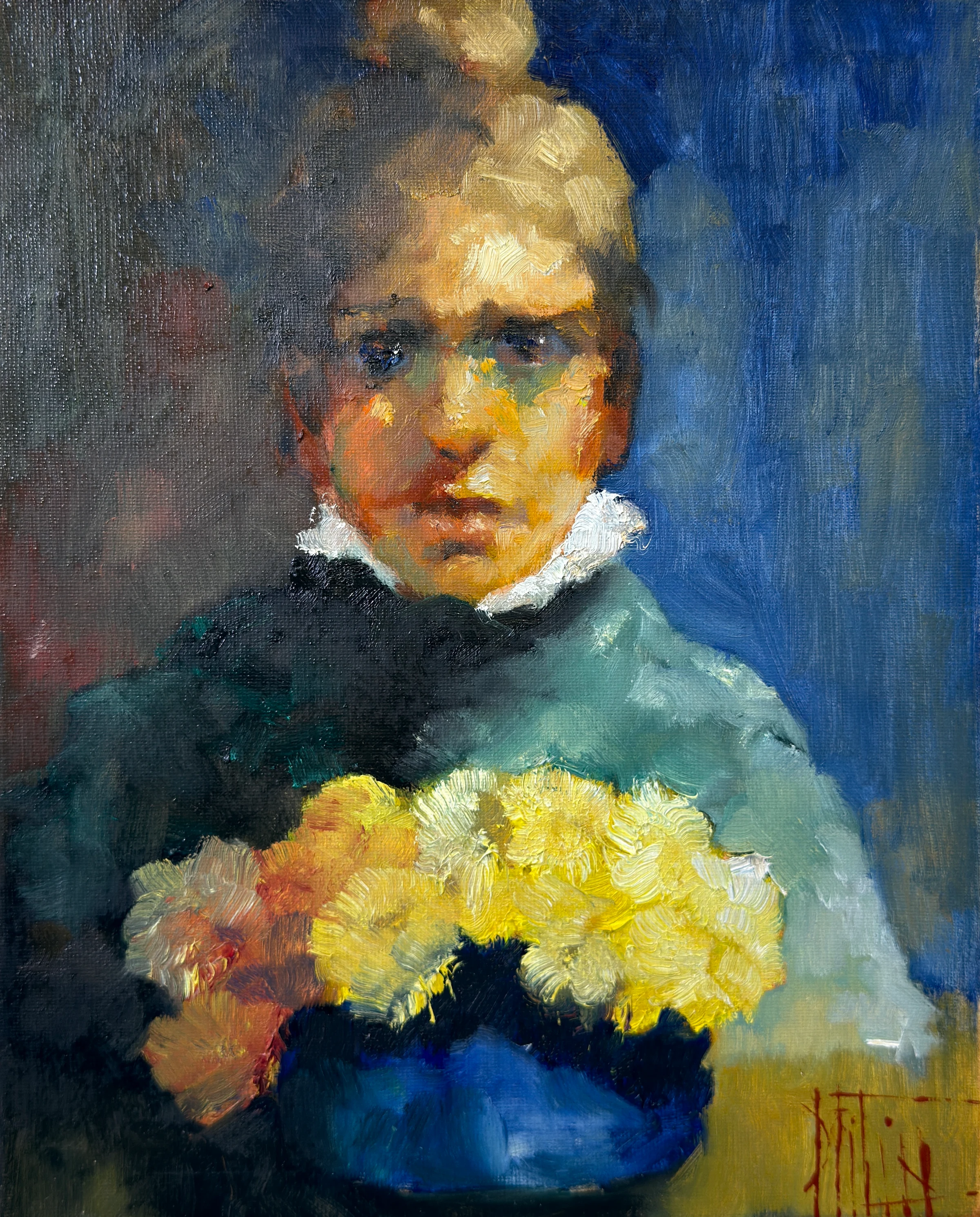 gift – oil painting by Pavel Filin