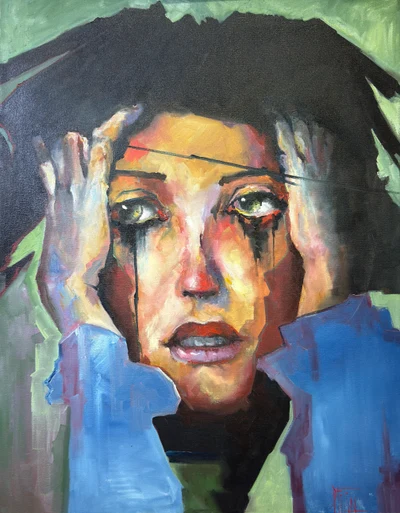 mad – oil painting by Pavel Filin
