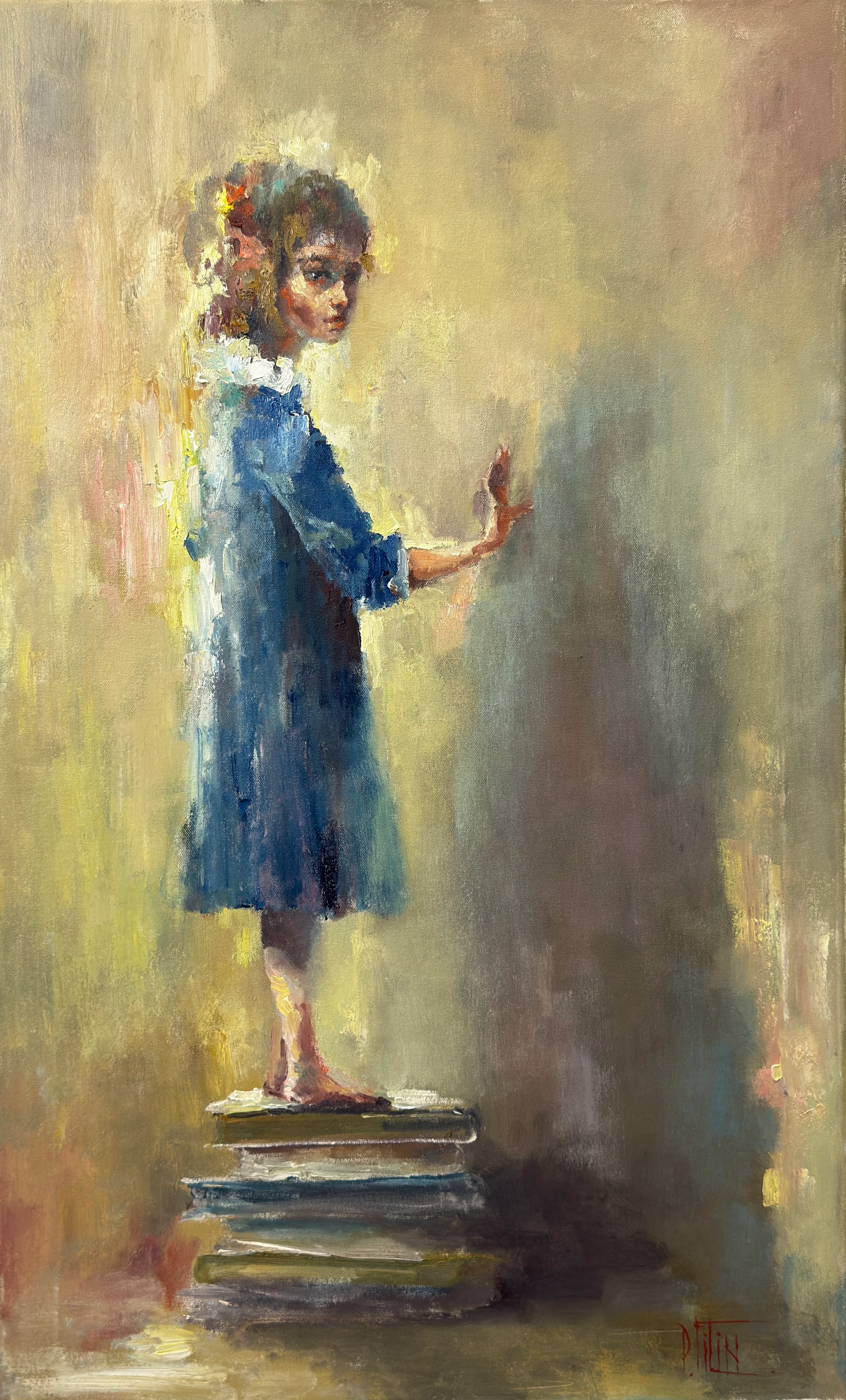 my books – oil painting by Pavel Filin
