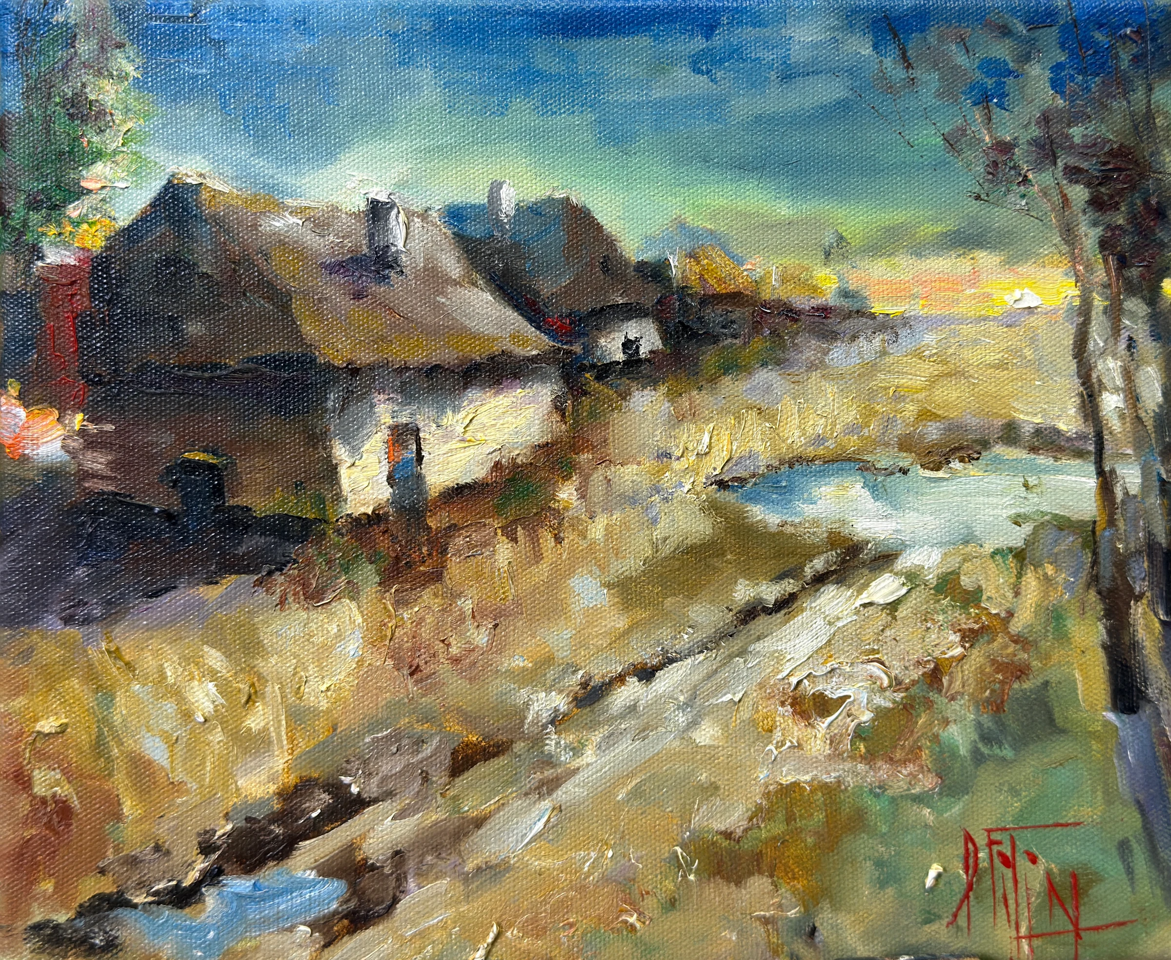 village – oil painting by Pavel Filin